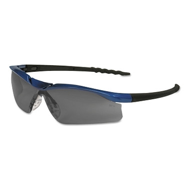 MCR Safety DALLAS Protective Eyewear, Gray Lens, Anti-Fog, Blue Metallic Frame (12 EA / BX)
