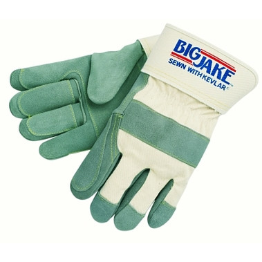 MCR Safety Big Jake Premium A+ Side Leather Double-Palm Work Gloves, XL, 2-3/4 in Cuff, Jersey Palm Lining, Double 3-Fingers/Thumb (12 PR / DZ) MCR Safety Big Jake Premium A+ Side Leather Double-Palm Work Gloves, XL, 2-3/4 in Cuff, Jersey Palm Lining, Double 3-Fingers/Thumb (12 PR / DZ)