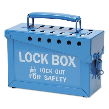 Brady Lock Box, 9 in L x 6 in H x 3 1/2 in W, Blue (1 EA / EA)