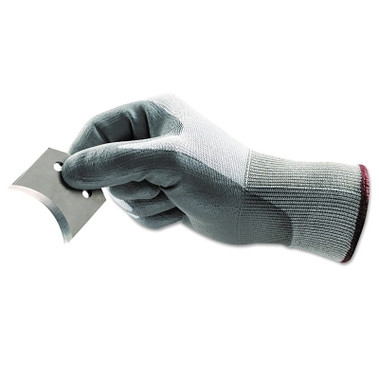 Ansell HyFlex 11-644 Polyurethane Palm Coated Gloves, Size 10, Gray/White and Gray (12 PR / DZ)