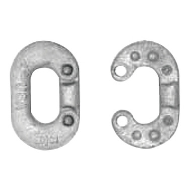 Campbell 752 Series Regular Connecting Links, 1/4 in, 1,400 lb, Galvanized Zinc, 20/Box (1 EA / EA)