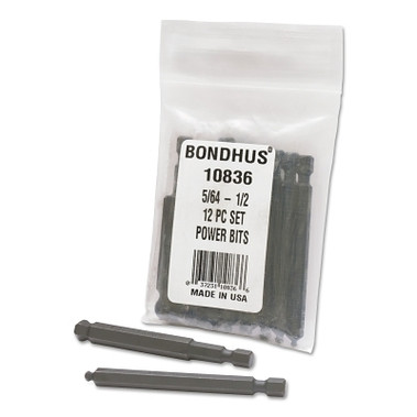 Bondhus Balldriver Power Bit Sets, 12-Piece, 3 in (1 SET / SET)