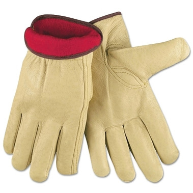 MCR Safety Insulated Drivers Gloves, Premium Grain Pigskin, X-Large, Jersey Lining (12 PR / DZ)