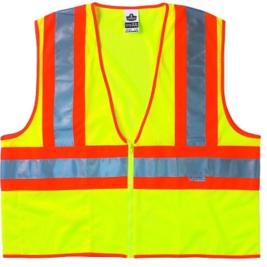 Ergodyne GloWear 8230Z Class 2 Two-Tone Vests, L/XL, Lime (1 EA / EA)