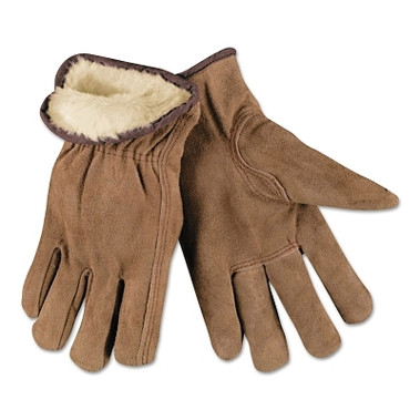 MCR Safety Insulated Drivers Gloves, Premium Grade Cowhide, Large, Piled Lining (12 PR / DZ)