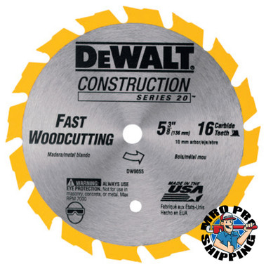 DeWalt Cordless Construction Saw Blades, 5 3/8 in, 16 Teeth (5 EA/BOX)