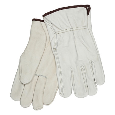 MCR Safety Drivers Gloves, Large, Leather, Unlined, Beige (1 DZ / DZ)