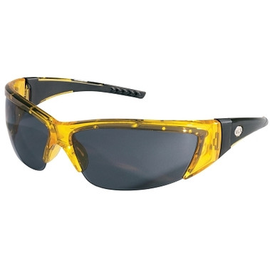 MCR Safety ForceFlex Protective Eyewear, Gray Lens, Translucent Yellow Frame (1 EA / EA)