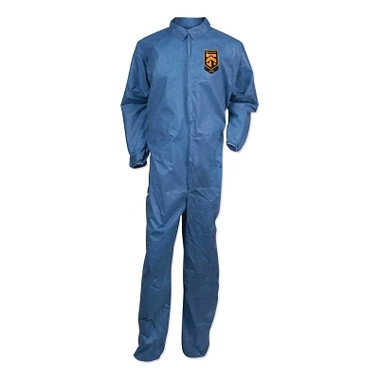 Kimberly-Clark Professional KleenGuard A20 Breathable Particle Protection Coverall, Denim Blue, Large, ZF, EBWA (24 EA / CA)