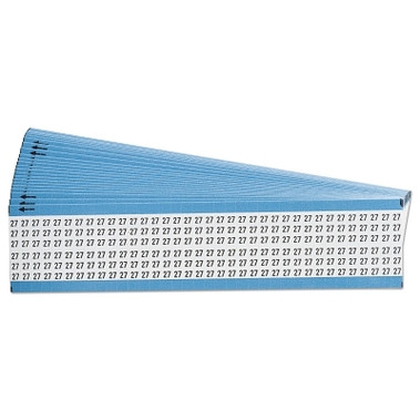 Brady Solid Numbers Wire Marker Cards, 9 1/2 in x 2 1/4 in, "27", Black on White (1 EA / EA) Brady Solid Numbers Wire Marker Cards, 9 1/2 in x 2 1/4 in, "27", Black on White (1 EA / EA)