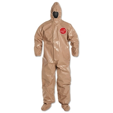 DuPont Tychem CPF3 with attached Hood, Socks and Boot Flap, , Large (1 CA / CA)