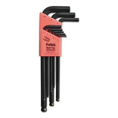 Bondhus ProHold Balldriver L-Wrench Hex Key Sets, 9 per holder, Hex Ball Tip, Metric (1 ST / ST)
