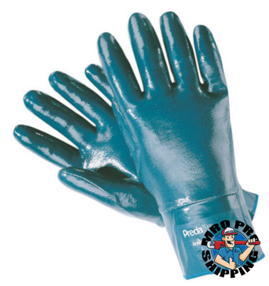 MCR Safety Predalite Nitrile Gloves, Fully Coated, Large, Blue (12 DOZ/EA)