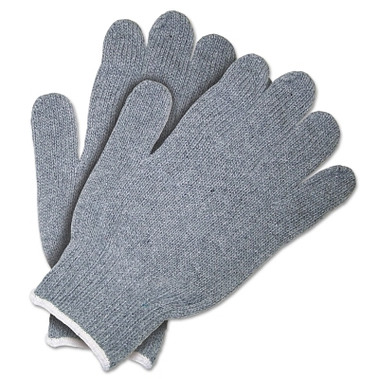 MCR Safety Heavy Weight String Knit Gloves, Small, Knit-Wrist, Gray (12 PR / DOZ)