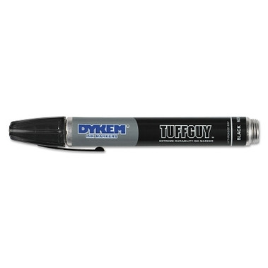 DYKEM Tuff Guy Marker, Black, Medium, Threaded Cap (12 EA / BX)