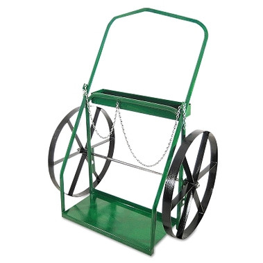 Anthony Low-Rail Frame Dual-Cylinder Cart, 35 in OD W x 47 in H, 24 in dia x 2 in W Steel Wheels, Incl Safety Chain (1 EA / EA)