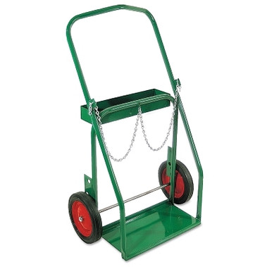 Anthony Low-Rail Frame Dual-Cylinder Cart, 26 in OD W x 42 in H, 10 in dia x 1.75 in W Solid Rubber (BB), Incl Safety Chain (1 EA / EA)