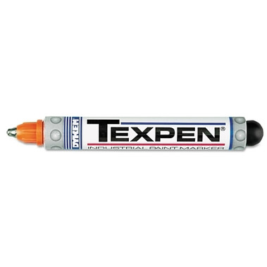 DYKEM TEXPEN Industrial Steel Ball Tip Paint Marker, Orange, 3/32 in, Medium (12 EA / BX)