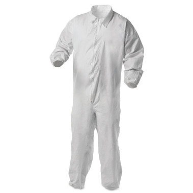 Kimberly-Clark Professional KleenGuard A35 Economy Liquid & Particle Protection Coveralls, Zipper Front/Elastic Wrists/Ankles, White, 3XL (1 CA  / CA )