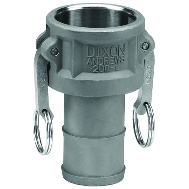 Dixon Valve Andrews Type C Cam and Groove Couplers, 1 1/2 in, Stainless Steel (1 EA / EA)