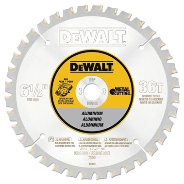 DeWalt Aluminum Cutting Saw Blades, 6 1/2 in, 36 Teeth (5 EA / BOX)