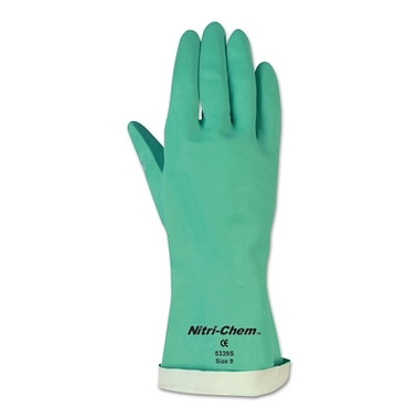 MCR Safety Unsupported Nitrile Gloves, Straight; Gauntlet Cuff, Flocked Lined, Size 8 (12 PR / DZ)