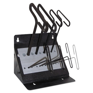 Eklind Tool Standard Grip Metric Hex T-Key Sets, 8 per Stand, Metric, 2mm-10mm (1 SET / SET)