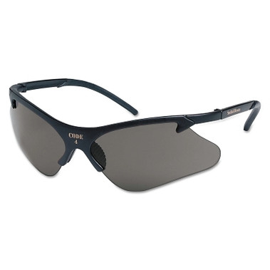 Smith & Wesson Code 4* Safety Eyewear, Smoke Lens, Polycarbonate, Anti-Scratch, Black Frame (1 EA / EA)