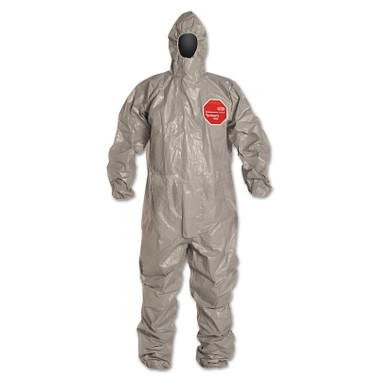 DuPont Tychem F Coveralls with attached Hood, Gray, X-Large (6 EA / CA)