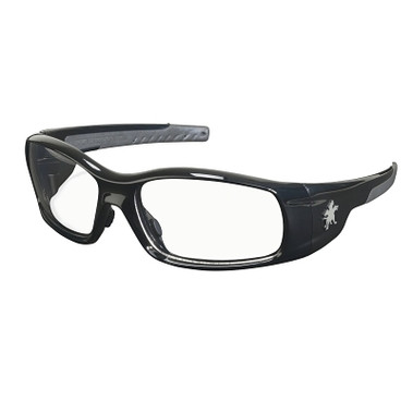 MCR Safety Swagger Safety Glasses, Clear Lens, Duramass Hard Coat, Black Frame (1 PR / PR)