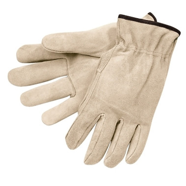 MCR Safety Premium-Grade Leather Driving Gloves, Cowhide, Large, Unlined, Straight Thumb, Gray (12 PR / DZ)