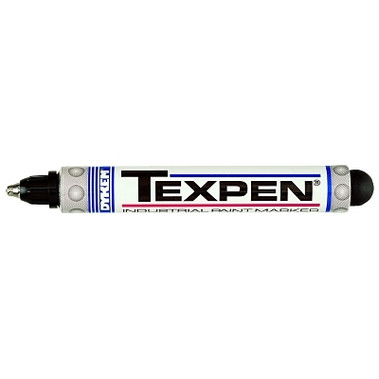 DYKEM TEXPEN Industrial Steel Ball Tip Paint Marker, Black, 3/32 in, Medium (12 EA / BX)