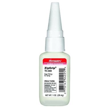 Permatex ZipGrip TE2400 Adhesive, 1 oz, Bottle, Clear (1 EA / EA)