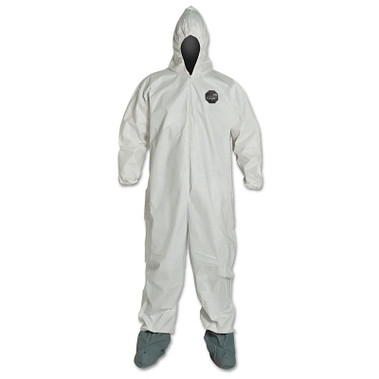 DuPont ProShield NexGen Coveralls with Attached Hood and Boots, White, Medium (25 EA / CA)