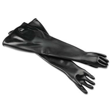 Honeywell North Neoprene Glovebox Gauntlet Gloves, Black, Smooth, 9 3/4 (1 PR / PR)