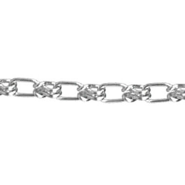 Campbell Lock Link Single Loop Chains, Size 2/0, 340 lb Limit, Blu-Krome (100 FT / CTN)