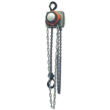 CM Columbus McKinnon Hurricane Hand Chain Hoist, 10 Tons Cap., 12 ft Lifting Ht., 3 Falls, 102 lbf (1 EA / EA)