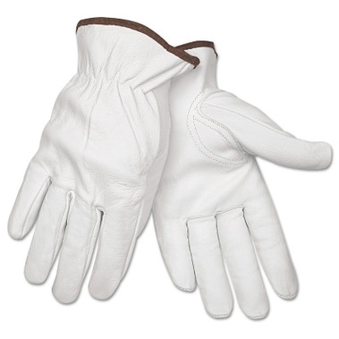 MCR Safety Premium Grain Leather Driving Gloves, Goatskin, X-Large, Unlined, Keystone Thumb (12 PR / DZ)