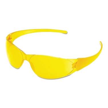 MCR Safety Checkmate Safety Glasses, Amber Lens, Duramass Scratch-Resistant HC (1 EA / EA)