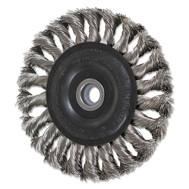 Advance Brush Standard Twist Single Row Wheel, 4 D x 5/8 W, .014 Stainless Steel, 20,000 rpm (1 EA / EA)