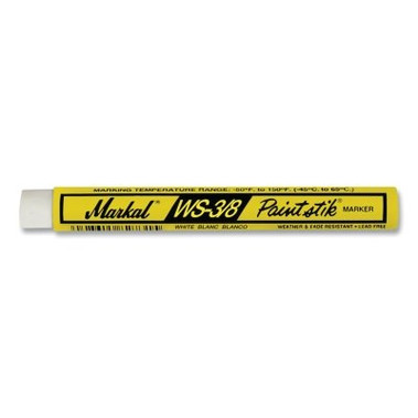 Markal Paintstik WS Markers, 3/8 in, White (1 MKR / MKR)