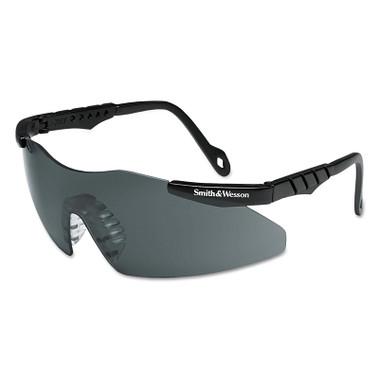 Smith & Wesson Magnum 3G Safety Glasses, Smoke Polycarbonate Lens, Uncoated, Black, Nylon, Small (1 EA / EA)