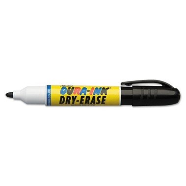 Markal Dura-Ink Dry Erase Markers, Black, 1/8 in, Felt (1 EA / EA)