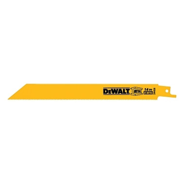 DeWalt Metal Cutting Reciprocating Saw Blades, 9 in, 14 TPI, Straight Back, 5/PK (5 EA / PKG)