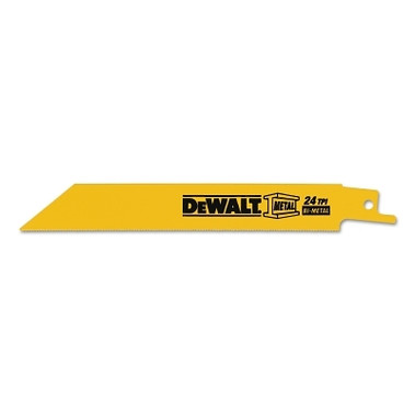 DeWalt Metal Cutting Reciprocating Saw Blades, 4 in, 24 TPI, Straight Back, 5/PK (5 EA / PKG)