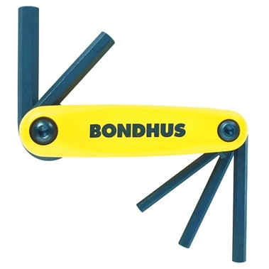 Bondhus GorillaGrip Fold-Up, 5 per Fold-Up, Hex Tip, Inch, 3/16 in to 3/8 in (1 SET / SET)