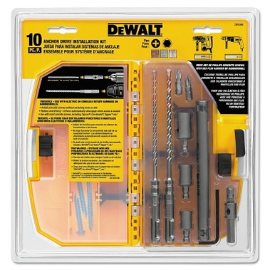 DeWalt 10 Piece SDS Plus Hex Bit Kit, 5/32 in & 3/16 in, Carbide Tipped (1 KT / KT)