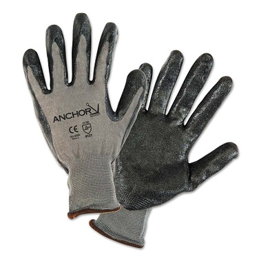 Anchor Brand Nitrile Coated Gloves, X-Large, Black/Gray (12 PR / DZ)