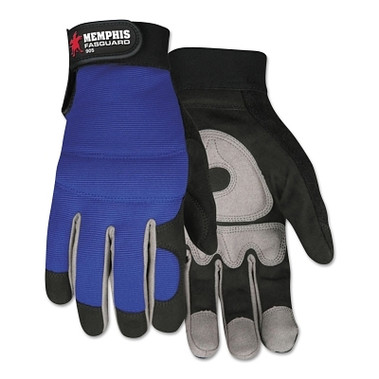MCR Safety Fasguard Multi-Task Gloves, Blue/Black/Gray, Medium (12 PR / DOZ)