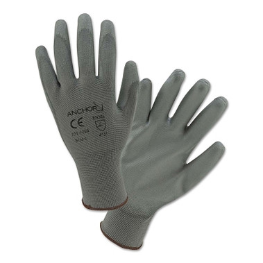 Anchor Brand Coated Gloves, Large, Gray (12 PR / DZ)